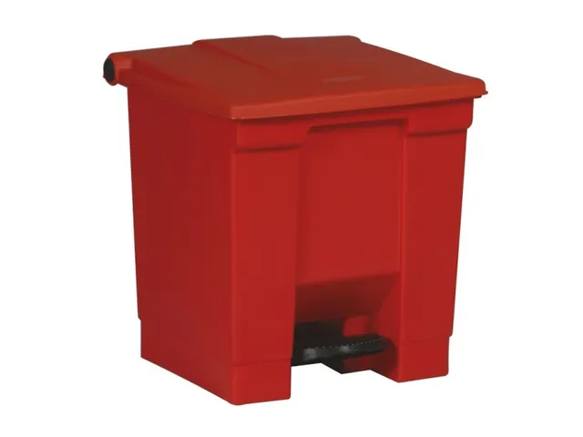 Step-On Container 30 Liter Rubbermaid Rood