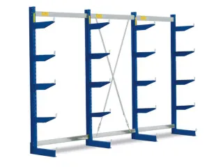 Draagarmstelling 1980x3245x500mm 5etages 880kg/etage Ral5010 - 1