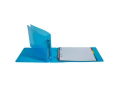 Exacompta Crystal Ringmap 125×200 mm 2 O-ringen 25 mm Blauw