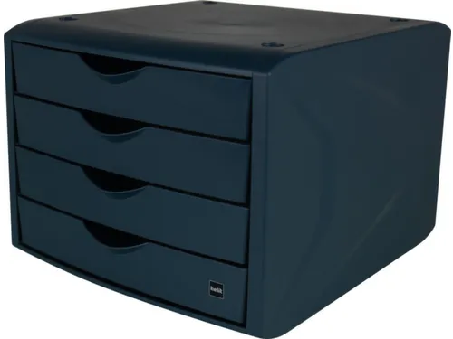 ladeblok,4xDIN A4,HxBxD 215x265x332mm,kunststof,blauw