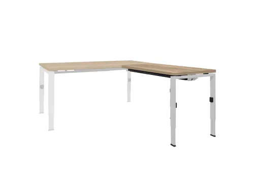 Bureau Linesto N4 aanbouwtafel 120x60cm honey castello 25mm wit