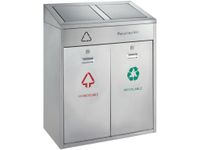 Recycling afvalbak outdoor 2x55 Liter