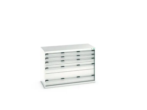 ladekast 900x1300x650mm 5laden zware lasten RAL7035 front RAL7035