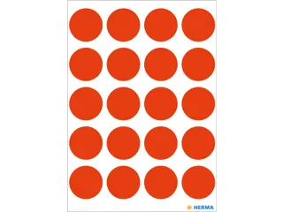 HERMA 1876 Multipurpose etiketten Rond 19mm Fluor Rood 100 stuks - 2