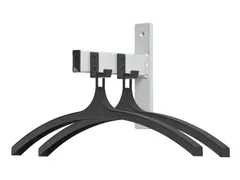 Wandgarderobe HIQ 2 hangers zwart aluminium grijs