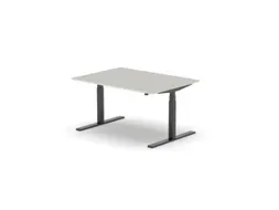 Elektrisch ihv bureau,HxBxD 650-1310x1400x1000mm,blad lichtgrijs