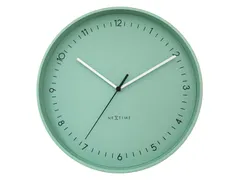 Wandklok NeXtime Berlin L 40cm mint groen aluminium