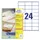 Etiket Avery Zweckform LR3475 70x36mm recycled Wit 2400 stuks
