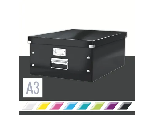 Opbergbox Leitz Click & Store 369x200x482mm Zwart 85% gerecycled karto