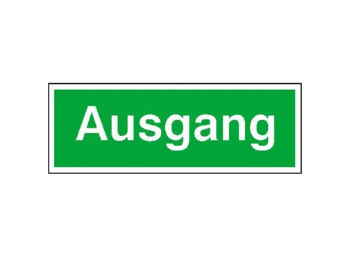 Vluchtroute-aanvullend bord,uitgang,PVC,groen/wit,lang nalichtend