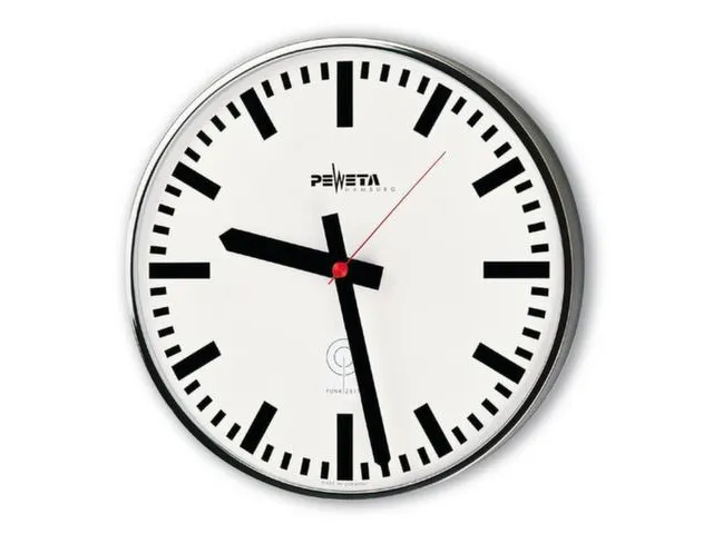 Radiowandklok Ø 30 cm Streepaanduiding Batterijvoeding 1,5 V C-Formaa