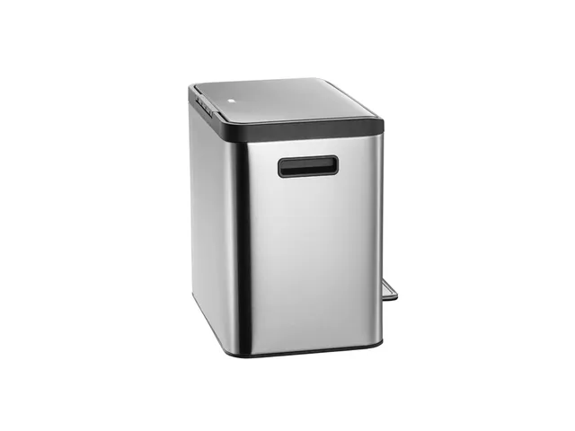 EcoCasa pedaalemmer 30 liter Mat RVS EKO