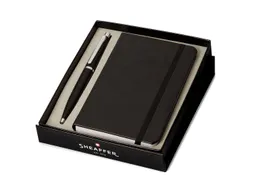 Balpen Giftset SHEAFFER VFM 9405 black chrome met A5 notebook