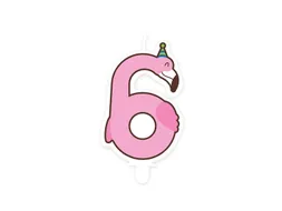Jungle candle 6 Flamingo