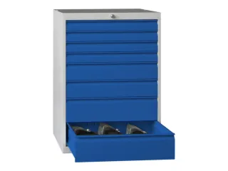 ladekast HxBxD 1000x715x600mm 8laden slot RAL7035 front RAL5010 - 2