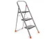 OUTLET Huishoudtrap met hoge beugel 3 treden antislip inklapbaar tot 1