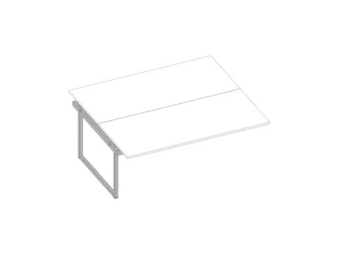 aanbouwtafel,v. benchtafel,HxBxD 730x1800x1600mm,blad wit