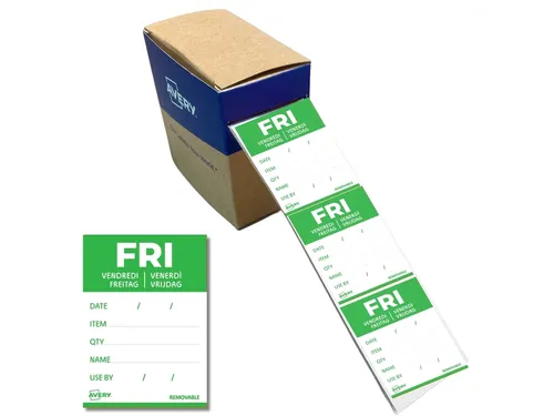 Etiket Avery HACCP vrijdag groen 40x56mm 500 stuks