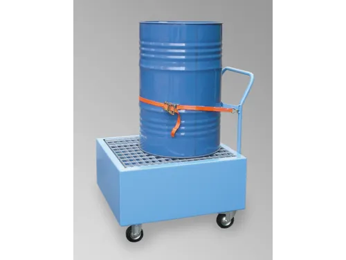 Opvangbak 1x 200l Opvangvol. 220l Staal 525x 800x 860mm Verrijdbaar