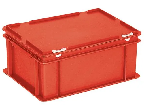 Euronorm Stapelkrat Hxlxb 180X400X300Mm 16L Met Deksel Rood