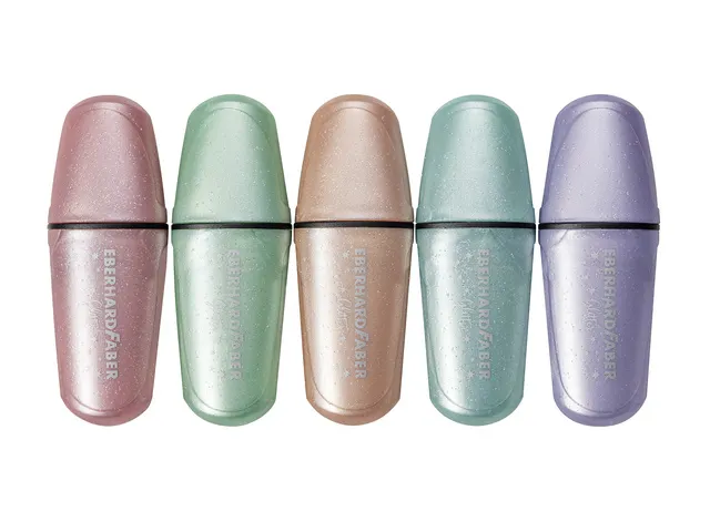 Markeerstift Eberhard Faber mini glitter pastel etui 5 stuks