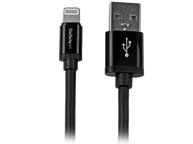 2 Meter Lange Zwarte Apple 8-polige Lightning-connector Usb-kabel