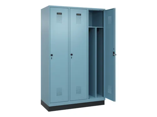 locker voor scheiding van kleding,HxBxD 1950x1200x500mm,3vak