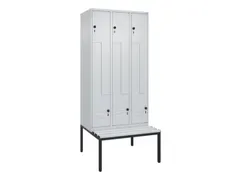 Z-garderobekast,HxBxD 2120x900x815mm,6vak,vak B 300mm,draaigrendel