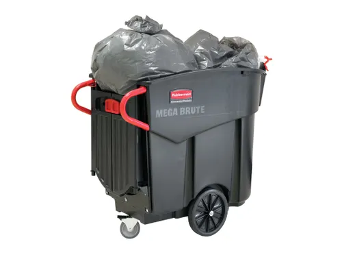 Mega Brute Mobiele Afvalverzamelaar Rubbermaid Zwart