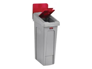 Deksel Rubbermaid Slim Jim Recyclestation gesloten rood - 4