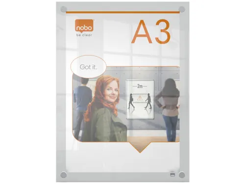 Infobord Nobo Premium Plus A3 acryl wand