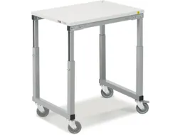 ESD-bijzetwagen,HxBxD 650-900x700x500mm,1niveaus,niveaus RAL7035