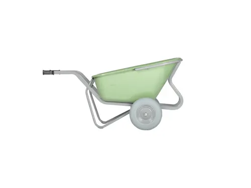 aluminium kruiwagen,230l,HxBxD 730x900x1600mm,HDPE-bak,groen,aluminium