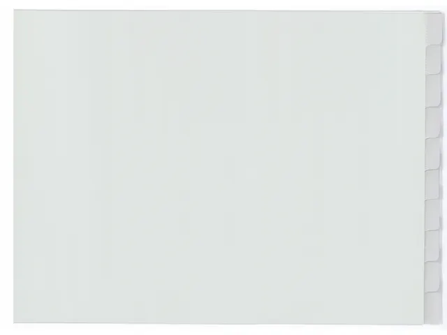 Tabblad Kangaro A3 venster PP 120 micron grijs 4-gaats 10-delig dwars