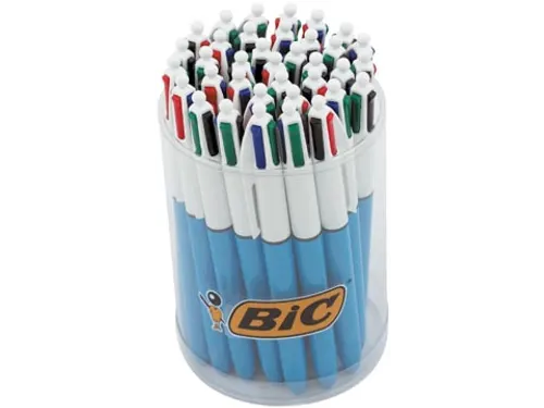 Balpen 4 Colours medium assorti, tubo van 36 stuks