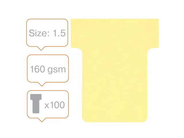 Fiche-T planning Nobo n°1.5 jaune 36mm