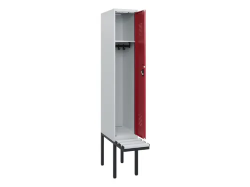 locker met bank,HxBxD 1950x300x815mm,1vak,vak B 300mm,cilinderslot