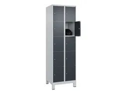 lockerkast,HxBxD 1950x600x500mm,2x5vakken,vak B 300mm,cil.-slot,voeten