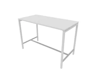 statafel,HxBxD 1070x1600x800mm,hoekig,met 4-voeten wit,blad wit - 1