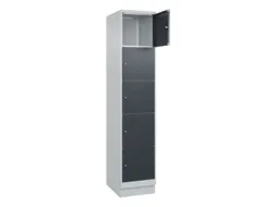 lockerkast,HxBxD 1950x400x500mm,1x5vakken,vak B 400mm,cil.-slot,sokkel