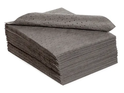 sorbent,mat,LxB 500x400mm,opnamecapaciteit 80l/VE,vlies,donkergrijs