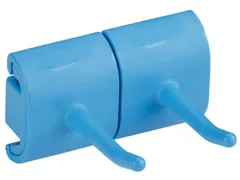 Vikan Hygiene Dubbele Haak voor Hi-Flex Wandhouder Blauw