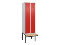 Z-garderobekast,HxBxD 2120x600x815mm,2vak,vak B 300mm,cil.-slot