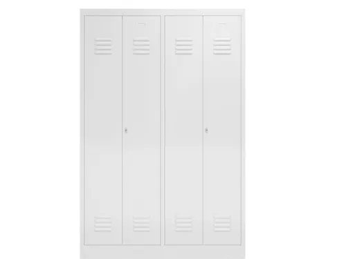 garderobekast HxBxD 1800x1185x500mm 4vak klink RAL9003