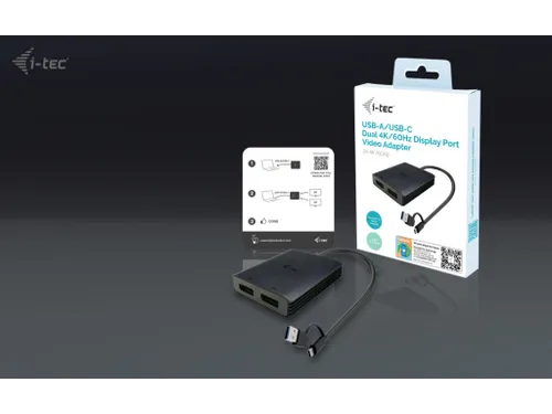 USB-A/USB-C Dual 4K/60 Hz DisplayPort Video Adapter