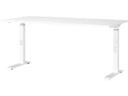 In hoogte verstelbaar bureau,HxBxD 680-910x1600x800mm,blad wit