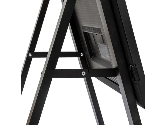 Chevalet numérique en A avec écran Samsung 55 inch aluminium noir