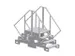 escalier mobile,roulant,estrade H 0,8m,4marches,alu