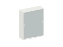 Schuifdeurkast 1540x1200x430mm Romp Wit Decor Front Lichtgrijs