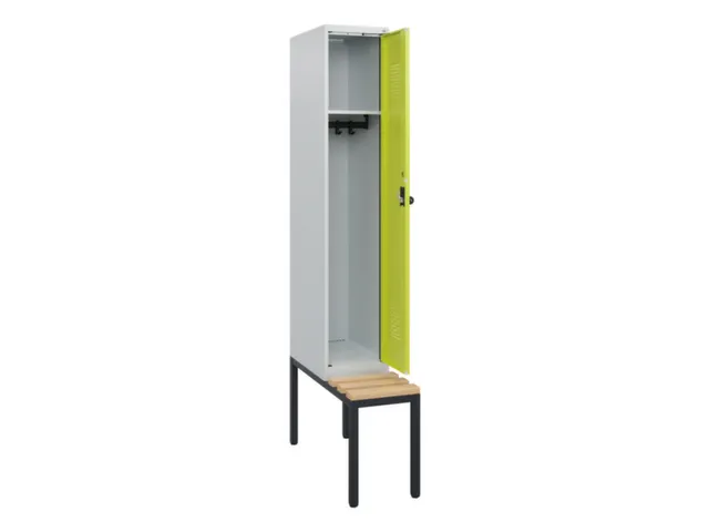 locker met bank,HxBxD 1950x300x815mm,1vak,vak B 300mm,draaigrendel